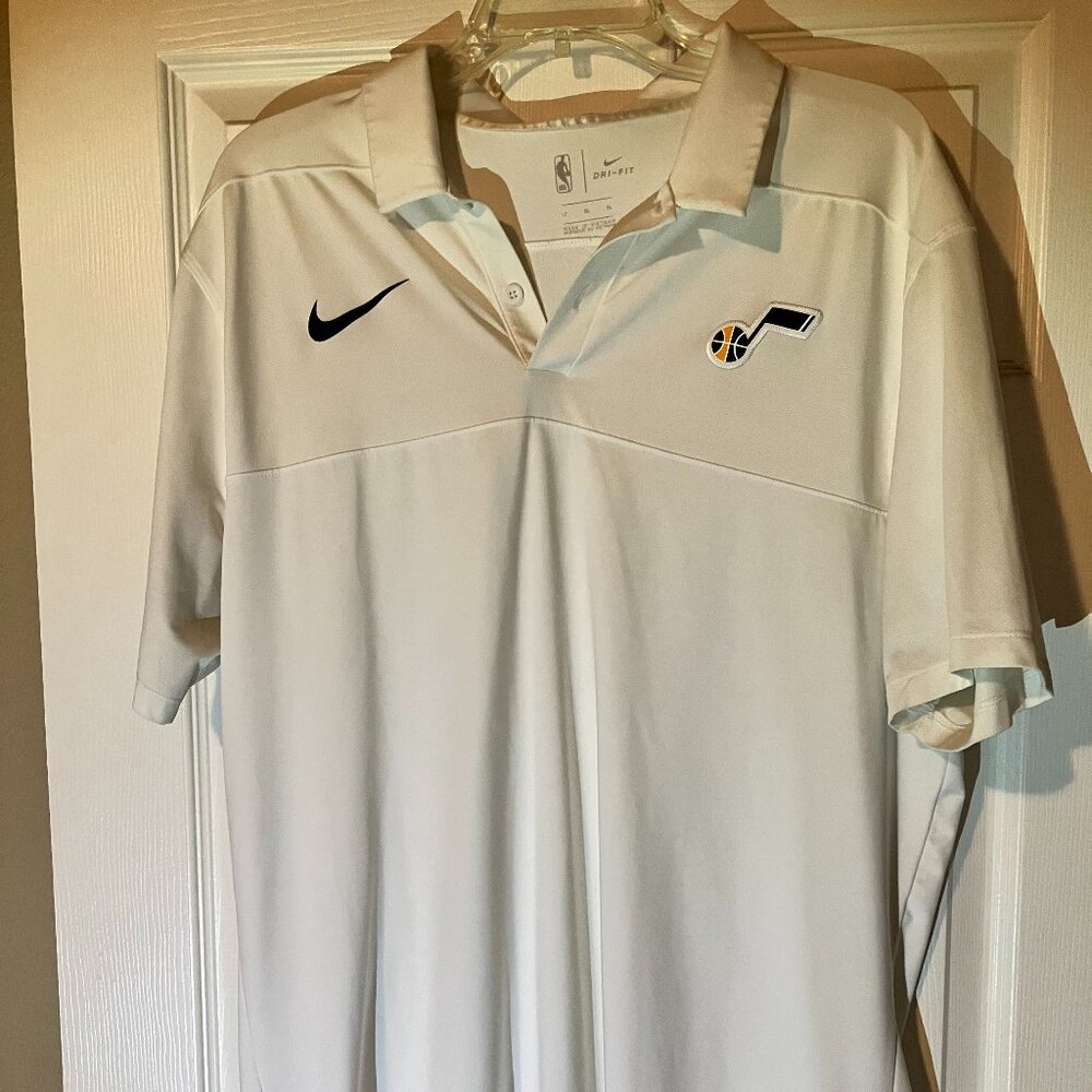 Nike Mens Basketball Coach Polo Large Tall Utah Jazz